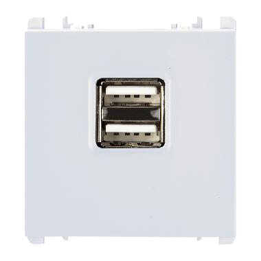 ALIMENTAZIONE 5V DOPPIA USB 2.1A 1 MODULO BIANCO - URMET DOMUS 10330/2.B product photo Photo 02 3XL