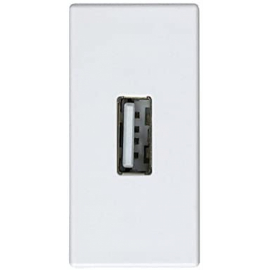 ALIMENTAZIONE 5V DOPPIA USB 2.1A 1 MODULO BIANCO - URMET DOMUS 10330/2.B product photo Photo 01 3XL