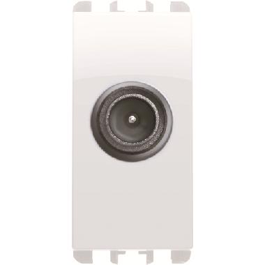 Presa TV passante maschio, 1 modulo, attenuazione 5 dB, Nea, bianco ghiaccio - URMET DOMUS 10405BG product photo Photo 01 3XL
