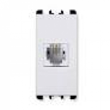 PRESA TELEFONICA RJ11 6/4 MORSETTO A INNESTO 1 MODULO NEA BIANCO - URMET DOMUS 10411.B product photo Photo 01 3XL