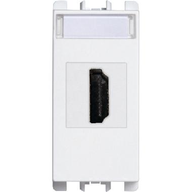 Connettore HDMI con adattatore da 19 poli F/F, 1 modulo, Nea, bianco - URMET DOMUS 10450.B product photo Photo 02 3XL