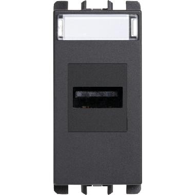 PRESA USB ANTRACITE 1 MODULO - URMET DOMUS 10451 - URMET DOMUS 10451 product photo Photo 02 3XL