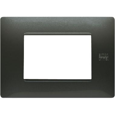 PLACCA FLEXA TECNOPOLIMERO ACCIAIO SCURO 3 MODULI - URMET DOMUS 11803.AC product photo Photo 02 3XL