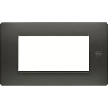 PLACCA FLEXA TECNOPOLIMERO 4 MODULI ANTRACITE NEA - URMET DOMUS 11804.AN product photo Photo 02 3XL