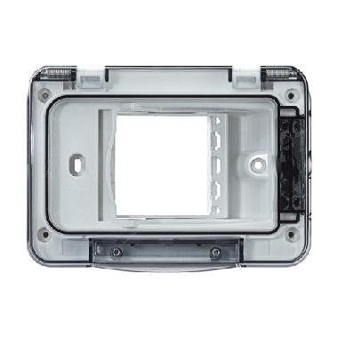 Coperchio protetto IP55 con spina inserita, installazione in scatola 503, Nea, bianco - URMET DOMUS 12515.BN product photo Photo 01 3XL