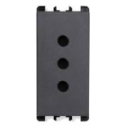 PRESA P11 2 POLI + TERRA 10A 250V 1 MODULO ACCIAIO - URMET DOMUS 10301AC product photo