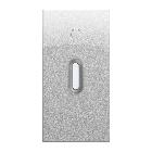Copritasto illuminabile per interruttore 2P (codice 10162xx), 1 modulo, Nea, alluminio - URMET DOMUS 10367AL product photo