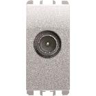 Presa TV passante maschio, 1 modulo, attenuazione 10 dB, Nea, alluminio - URMET DOMUS 10410AL product photo