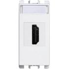 Connettore HDMI con adattatore da 19 poli F/F, 1 modulo, Nea, bianco - URMET DOMUS 10450.B product photo