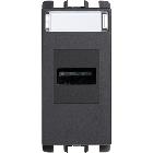 PRESA USB ANTRACITE 1 MODULO - URMET DOMUS 10451 - URMET DOMUS 10451 product photo