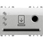 Interruttore tasca porta badge, 3 moduli, Nea, alluminio - URMET DOMUS 10650AL product photo
