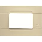 Placca 3 moduli, Kàdra, serie antracite, tecnopolimero, avorio - URMET DOMUS 10803.AV product photo