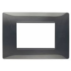 PLACCA FLEXA TECNOPOLIMERO ACCIAIO SCURO 3 MODULI - URMET DOMUS 11803.AC product photo