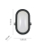 PLAFONIERA LAMPADA OVALE LED INTEGRATA 6W NERA IP44 4000K - VELAMP INDUSTRIES TARTARUGA_N product photo Photo 02 2XS