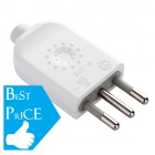 SPINA ELETTRICA ITALIANA BIANCA 10A. 3 PEZZI - VELAMP INDUSTRIES PLUG/IT/10A product photo