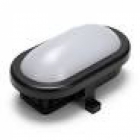 PLAFONIERA LAMPADA OVALE LED INTEGRATA 6W NERA IP44 4000K - VELAMP INDUSTRIES TARTARUGA_N product photo