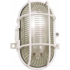 APPLIQUE OVALE IN PLASTICA + VETRO ATTACCO E27 MAX 60W IP44 BIANCO - VELAMP INDUSTRIES TURTLE/B product photo