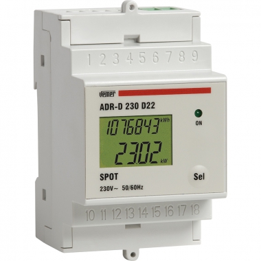 ANALIZZATORE DI RETE ADR-D MONOFASE 230V AC D22A SPOT - VEMER VE008900 product photo Photo 01 3XL