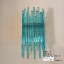 APPLIQUE DIADEMA LAMPADA PARETE CRISTALLI ACQUAMARE 2 X G9 - VETRERIA VISTOSI APDIADEACCRG9 product photo