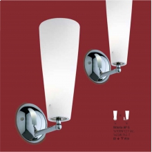 PLAFONIERA VITTORIA APPLIQUE CROMO VETRO BIANCO 36X14 E27 - VETRERIA VISTOSI APVITTOBCCR product photo