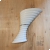 PLAFONIERA TWISTER APPLIQUE LAMPADA PARETE DESTRA VETRO BIANCO E14 - VETRERIA VISTOSI APTWISTPDBC product photo Photo 01 2XS
