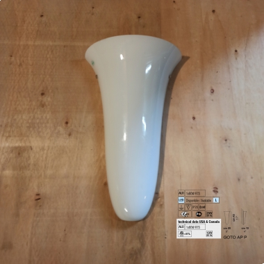 PLAFONIERA GOTO APPLIQUE LAMPADA PARETE PICCOLA VETRO BIANCO ALO R7S - VETRERIA VISTOSI APGOTO product photo Photo 01 3XL