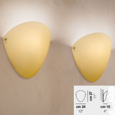 LAMPADA PARETE APPLIQUE OVALI VETRO BLU E27 - VETRERIA VISTOSI APOVALIBL product photo Photo 01 3XL