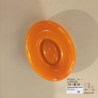 PLAFONIERA SPROUT LAMPADA PARETE SOFFITTO VETRO ARANCIO LUCIDO G9 - VETRERIA VISTOSI APSPROUTNVAR product photo Photo 01 3XL