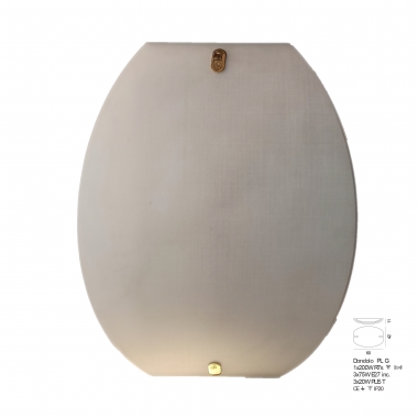 PLAFONIERA DONDOLO PLAFONE LAMPADA SOFFITTO GRANDE VETRO SIMIL TESSUTO R7S - VETRERIA VISTOSI PLDONDOGTENIA product photo Photo 01 3XL