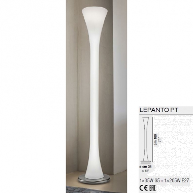 LAMPADA TERRA PIANTANA LEPANTO VETRO BIANCO 180 X 34 CM - VETRERIA VISTOSI PTLEPANBCNIFL product photo Photo 01 3XL