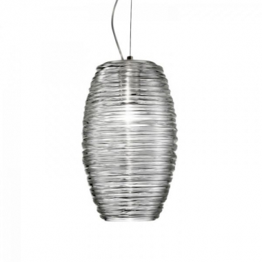 PLAFONIERA DAMASCO SOSPENSIONE GRANDE NICHEL CRISTALLO CHIARO E27 100W - VETRERIA VISTOSI SPDAMASGCRNI product photo Photo 01 3XL