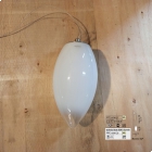 PLAFONIERA APPLIQUE LAMPADA PARETE SOSPESA STRUTTURA SATINATA E27 VETRO BIANCO - VETRERIA VISTOSI APBACOKCRNI product photo