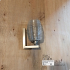 PLAFONIERA DAMASCO APPLIQUE LAMPADA PARETE PICCOLA MONTATURA SATINATA VETRO CRISTALLO TRASPARENTE - VETRERIA VISTOSI APDAMASP1ACRN product photo