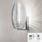 LAMPADA PARETE APPLIQUE DAMASCO G9 TRASPARENTE - VETRERIA VISTOSI APDAMASP2ATON product photo