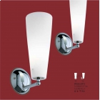 PLAFONIERA VITTORIA APPLIQUE CROMO VETRO BIANCO 36X14 E27 - VETRERIA VISTOSI APVITTOBCCR product photo