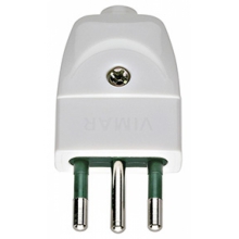 SPINA MOBILE ELETTRICA 2P+T 10A S11 ASSIALE BIANCO - VIMAR 00201.B product photo