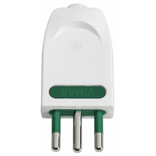 SPINA MOBILE ELETTRICA 2P+T10A ORIENTABILE S11-SPB11 BIANCO - VIMAR 00203.B product photo