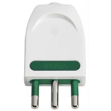 SPINA MOBILE ELETTRICA 2P+T16A ORIENTABILE S17-SPB17 BIANCO - VIMAR 00204.B product photo