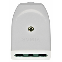 PRESA MOBILE BIPASSO 2P+T 16A P17/11 ASSIALE BIANCO - VIMAR 00223.B product photo