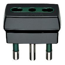 Spine e prese Adattatore S17 + P17/11 nero - VIMAR 00300 product photo
