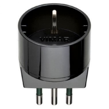 ADATTATORE PRESA SHUKO TEDESCA SPINA 16A S11 + P30 NERO - VIMAR 00302 product photo
