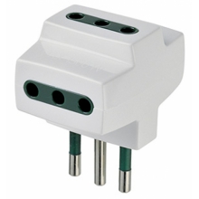 ADATTATORE TRIPLO PRESE 10A SPINA PICCOLA S11+3P11 BIANCO - VIMAR 00320.B product photo