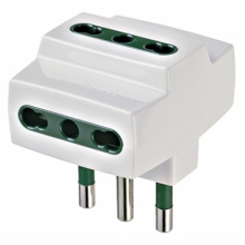 ADATTATORE TRIPLO PRESE BIPASSO SPINA GRANDE S17+3P17/11 BIANCO - VIMAR 00321.B product photo