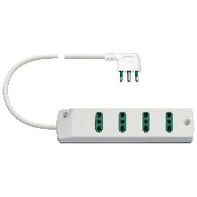 PRESA MULT. 4P17/11+ S17 90° BIANCO - VIMAR 00404.CC.B - VIMAR 00404.CC.B - VIMAR 00404.CC.B product photo