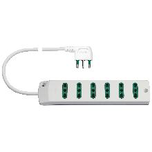 PRESA MULT. 6P17/11+ S17 90° BIANCO - VIMAR 00406.CC.B - VIMAR 00406.CC.B - VIMAR 00406.CC.B product photo