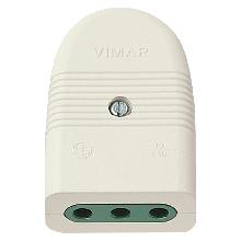 1023B - Vimar Spine e prese Presa 2P+T 10A P11 assiale bianco - VIMAR 01023.B product photo