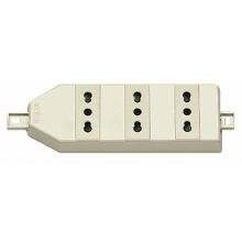 PRESA MOBILE MULTIPLA 2P+T 16 A 250 V AVORIO - VIMAR 01243 product photo
