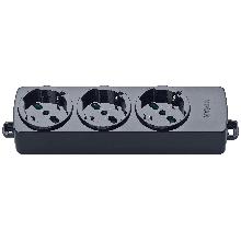PRESA MULTIPLA 3 UNIVERSALE NERO - VIMAR 01287.NC - VIMAR 01287.NC - VIMAR 01287.NC product photo