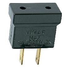 1351 - Vimar Spine e prese Adattatore 2P USA - P10 nero - VIMAR 01351 product photo