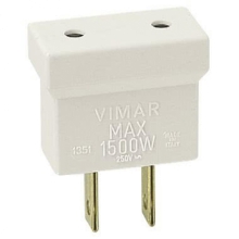 ADATTATORE SPINA AMERICANA PRESA ITALIANA 2P USA BIANCO - VIMAR 01351.B product photo